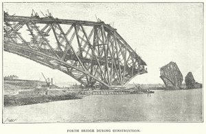 建設中のフォース橋（彫刻） 作： English School