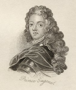 1825年に出版された「クラブの歴史辞典」からのサヴォイカリニャンの王子、フランソワユージーン 作： English School