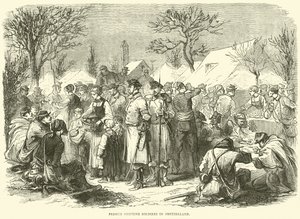 1870年11月、スイスのフランス人逃亡兵 作： English School