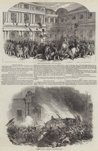 1848年のフランス革命(エングレービング) 作： English School