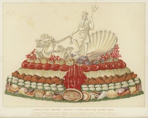 フランス人シェフドゥーヴル-夕食のテーブルの芸術的なセンターピース 作： English School