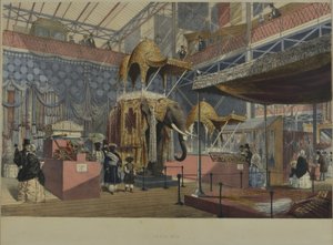 「ディキンソン」の1851年の大展覧会の包括的な写真から、1854年に発行されたインド第4号、1854年 作： English School