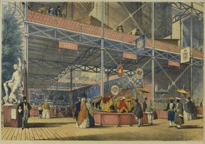 「ディキンソン」の1851年の大展覧会の包括的な写真から、1854年に発行されたインド第2号、1854年 作： English School