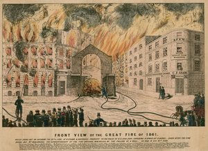 1861年の大火の正面図 作： English School