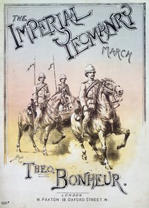 Theon BonheurによるThe Imperial Yeomanry Marchの楽譜の表紙 作： English School