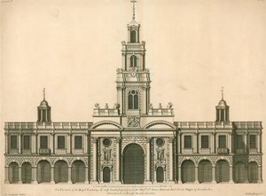 王立証券取引所、ロンドンの正面図