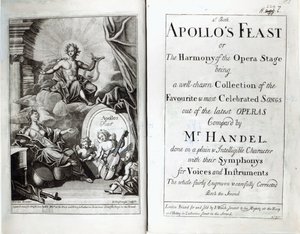 アポロスの饗宴の口絵、c.1734 作： English School