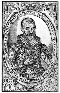 1629年に出版されたジョンパーキンソン著、唯一のパラディサステレストリスのパラディシの口絵 作： English School