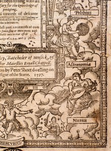 A Plaine and EasieのFrontispiece、Practicall Musicke入門Thomas Morley、詳細、1597 作： English School