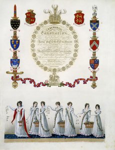 口絵、「彼の最も神聖な陛下王ジョージ4世の戴冠式」、ジョン・ウィッタカー、1823年 作： English School