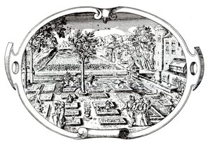 ジョンジェラード（1545-1607）によるHerballのFrontispiece、1597年公開 作： English School