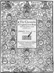 ジョンストウ 『イングランドの年代記』の口絵（c.1525-1605）、1580