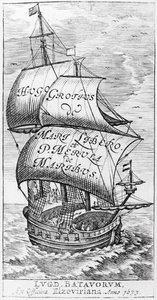 1633年クロウタドリのヒューゴグロティウスとポールヴァンの男性による、海への前線画 作： English School