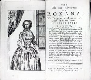 ロクサーナへの口絵、ダニエル・デフォーによる幸運の愛人、1765年に発行された版（印刷）