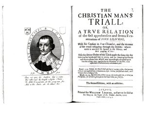ジョン・リルバーンによるクリスチャン・マンズ裁判への口絵（c.1614-57）1641 作： English School
