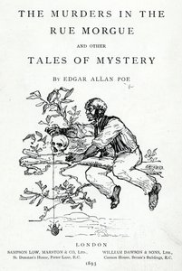 1893年に出版されたエドガーアランポーによる、モルグ通りの殺人事件とその他のテイルズオブミステリーの口絵 作： English School