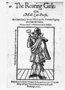 Thomas Middleton（1580-1627）とThomas Dekker（c.1570-1632）1611によるRoaring GirleまたはMoll Cut-Purseの口絵