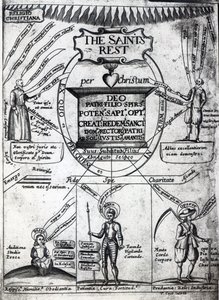 リチャードバクスター作「聖人の永遠の休息への口絵」、1652年に印刷（印刷） 作： English School