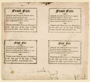 1814年のフロストフェア-お土産を氷の上に印刷 作： English School