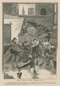 テムズ川のフロストフェア、1683-84年 作： English School