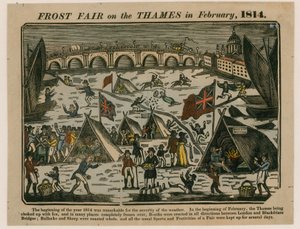 テムズ川のフロストフェア、1814年 作： English School