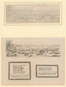 テムズ川の霜フェア、チャールズ2世とその家族への記念品、1684年 作： English School