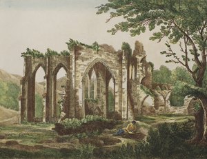 ファーネス修道院、ランカシャー、1810（色の彫刻）