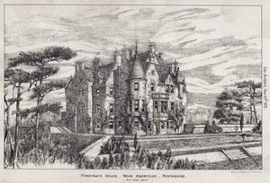 パースシャー州アバフェルディ近郊のフィンディネート・ハウス（彫刻作品 作： English School