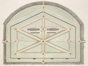 ジョンクラウディウスラウドン（1783-1843）による庭園と遊園地の形成に関するヒントからの、古いフレンチスタイルの庭園1812年公開 作： English School
