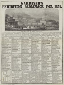 1851年のガーディナー展アルマナック 作： English School