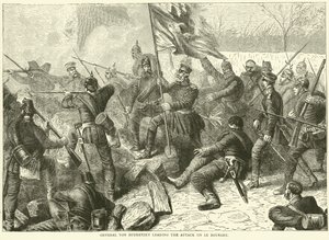 1870年10月、ルブルジェへの攻撃を率いるフォンブドレツキー将軍 作： English School