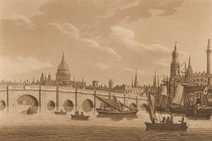 ロンドン橋の全景 作： English School