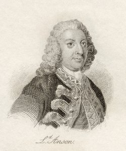 1825年に出版された「クラブの歴史辞典」からのジョージ・アンソン