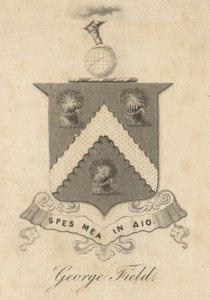 ジョージ・フィールド著『色彩学、あるいは色彩の類比と調和に関するエッセイ』より、鎧蔵書票 作： English School