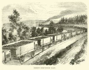 ドイツの弾薬列車、1870年9月 作： English School