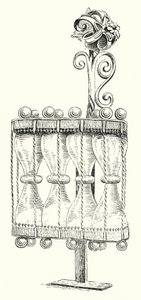 ドイツの16世紀に作られたアワーグラス(彫刻)
