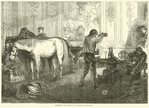 1870年9月、フランスのシャトーにいるドイツ兵 作： English School