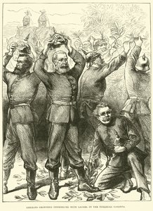 1871年3月、チュイルリー庭園で月桂樹を冠したドイツ人 作： English School
