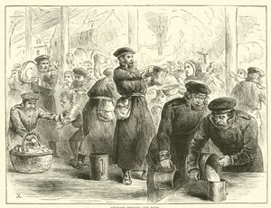 1871年1月、食べ物を出すドイツ人 作： English School