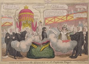 セントスティーブンスチャペルのハムレット、パブで見られるような幽霊。 1820 作： English School