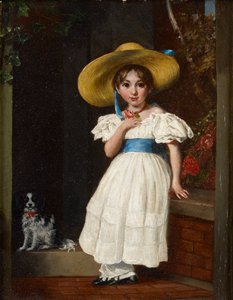 麦わら帽子の少女、1840年頃 作： English School
