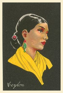 多くの国の少女たちセイロン（カラーリトグラフ）