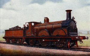 ロンドン ブライトン アンド サウス コースト鉄道の「グラッドストーン」、1924 年に出版された G. ギバード ジャクソンによる「機関車の本」のイラスト (カラー リソ) 作： English School