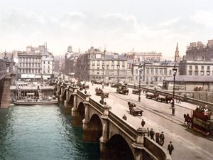 グラスゴー橋（手彩色写真） 作： English School