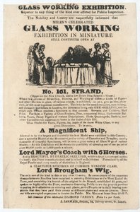 ガラス細工展、161ストランド、1834年7月 作： English School