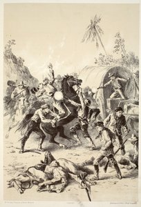 1879年にデビッドブレア、マグレディ、トムソン、およびニヴェンによってオーストラレーシアの歴史からブッシュレンジャーによって攻撃された金の護衛
