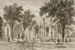 1876年のハーバード大学ゴアホール 作： English School