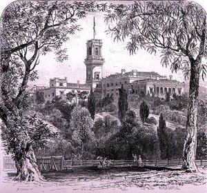 オーストラリア・メルボルンの政府庁舎（The Religious Tract Society発行の「Australian Pictures」より 作： English School
