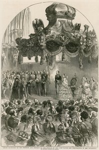 ロンドンのギルドホールでの市長および公社による皇帝およびフランス皇后の盛大な歓迎 作： English School