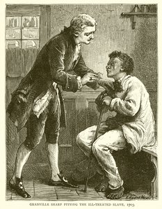 虐待を受けた奴隷、1703年に同情したグランビルシャープ 作： English School
